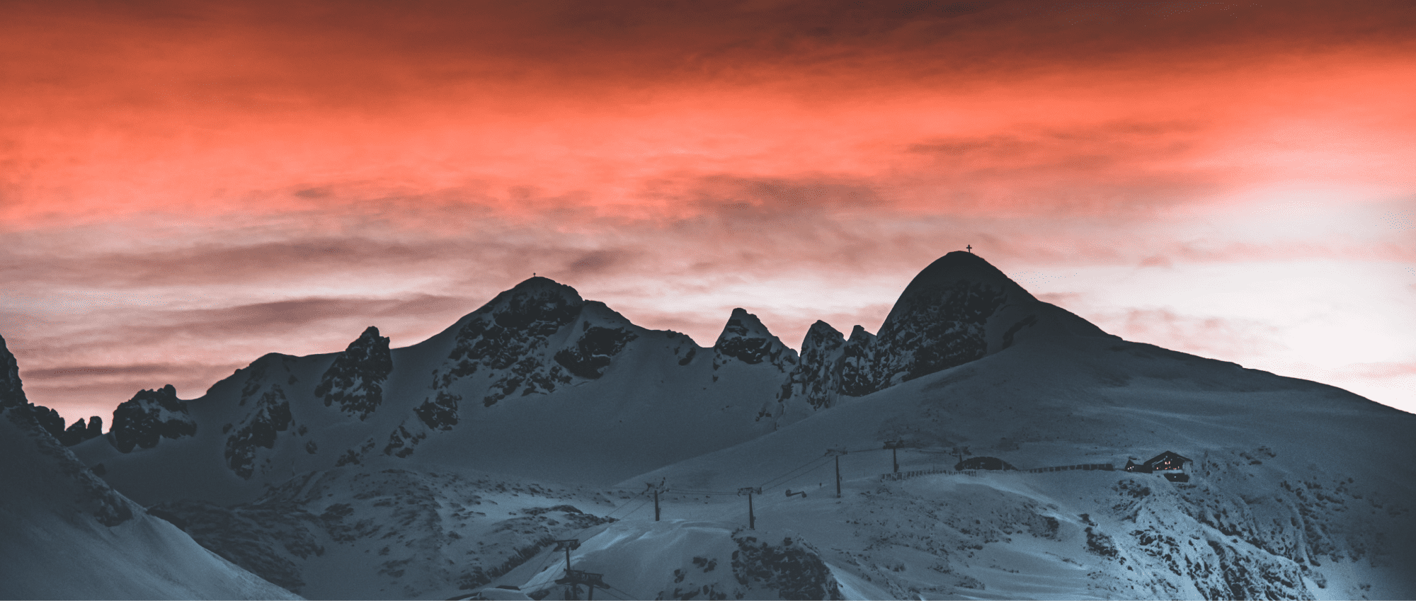 Roter Himmel in Obertauern