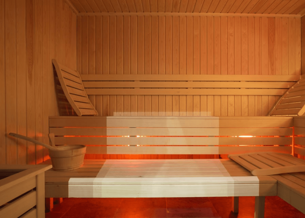 Sauna area in the Aparthotel Die Sonne