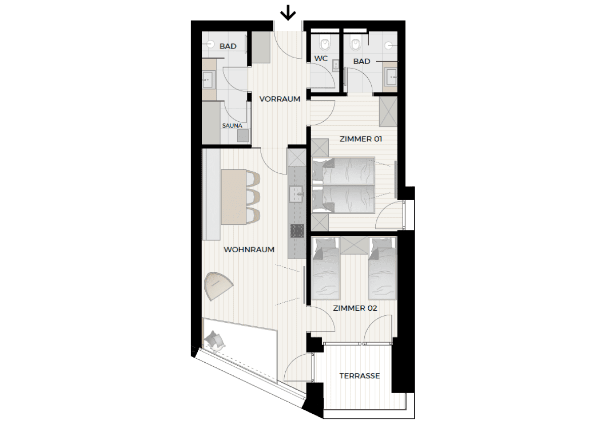 Grundriss Alpenglühen