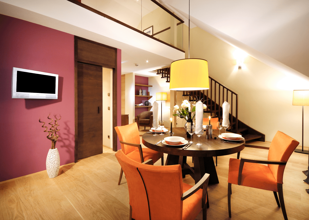 Living room with table