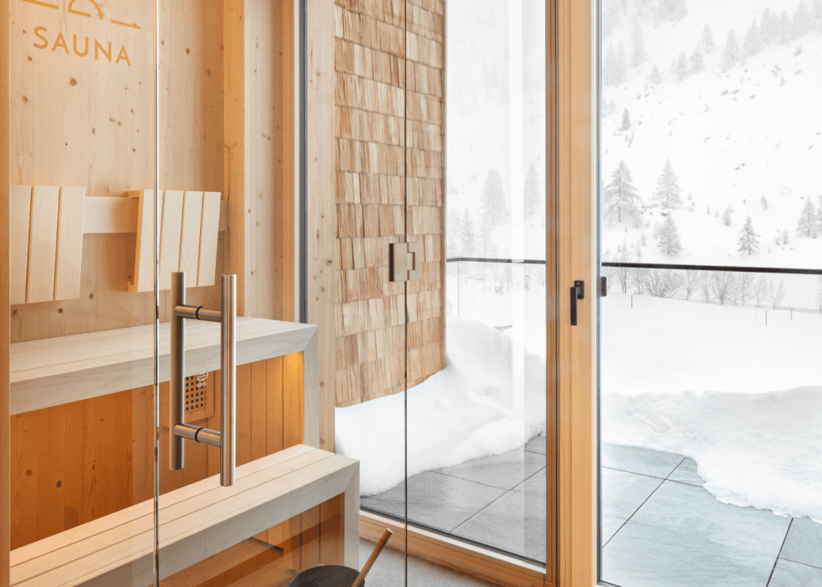 Private sauna area in the Skylounge